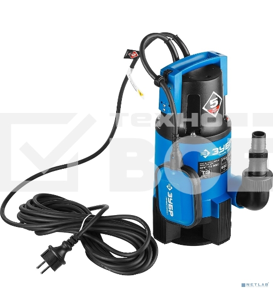 Насос ЗУБР НПГ-Т3-550 профессионал т3 погружной дренажный для грязной воды d частиц до 35мм 550Вт