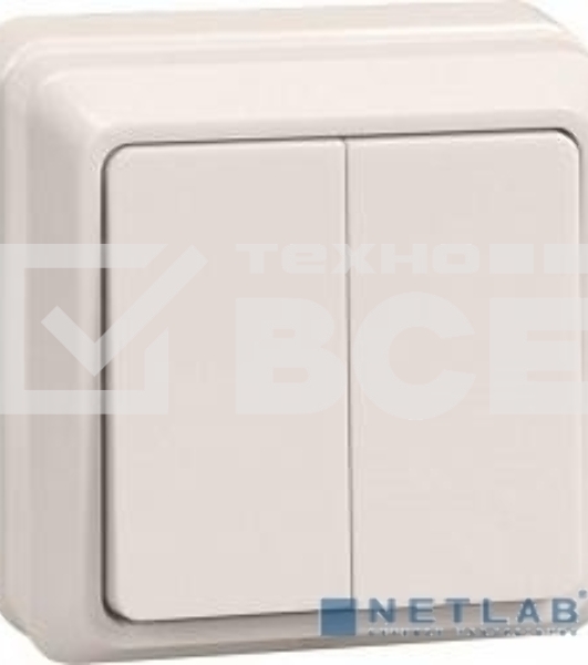Выключатель Iek EVO20-K33-10-DC ВС20-2-0-ОКм 2кл 10А откр.уст. ОКТАВА (кремовый)