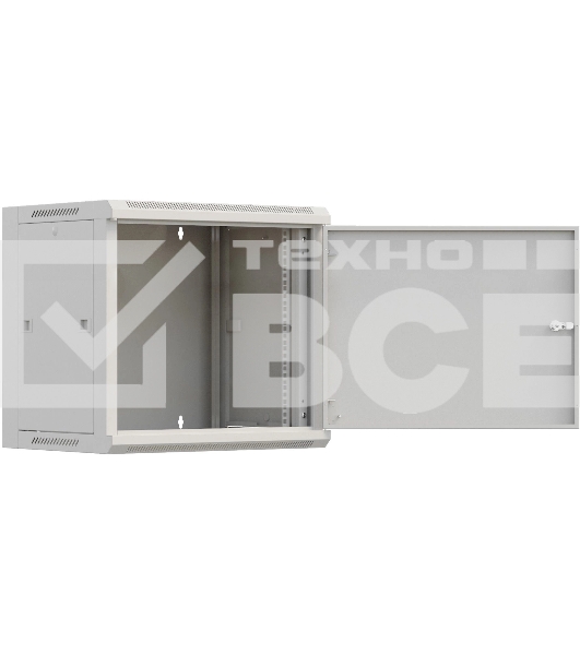 Шкаф коммутационный NTSS Премиум (NTSS-W12U6060FD) настенный 12U 570x600мм пер.дв.металл 60кг серый 500мм 27кг 220град. 635мм IP20 сталь