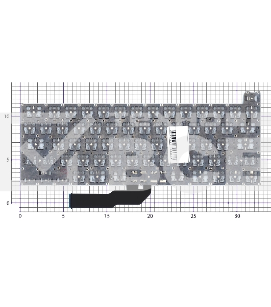 Клавиатура для ноутбука Apple MacBook Pro 13 Retina A2251 Mid 2020 плоский Enter