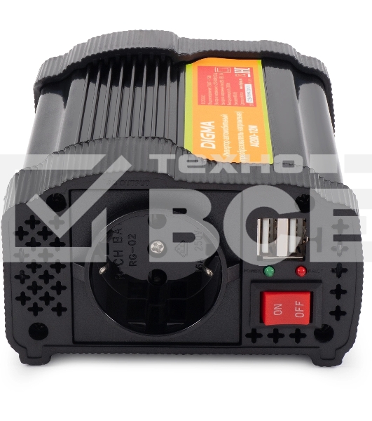 Автоинвертор Digma AI200-12W 200Вт