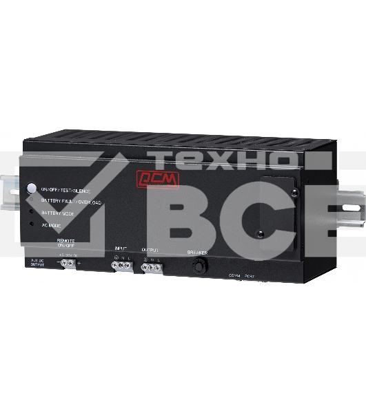 Источник бесперебойного питания Powercom DRU 500VA/300W, DIN Rail, 230V, RS-232, 2 year warranty (1114005)