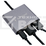 Док-станция Type-C Gembird UHB-D2, 3в1: USB3.1, Type-C PD100W, HDMI,  кабель 15см, алюминий, фото3