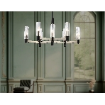 Люстра Ambrella light LH55503/9 SN/BK/CL сатин никель/черный/прозрачный E14*9 max 40W D760*760, фото 1