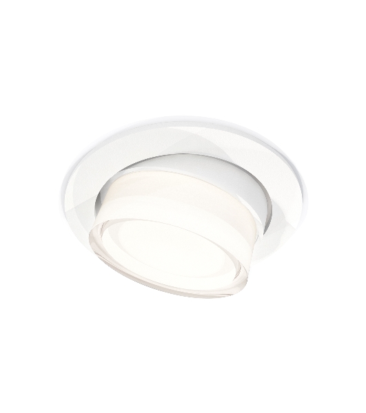 Комплект встраиваемого поворотного светильника Ambrella light XC7651083 SWH/FR/CL белый песок/белый матовый/прозрачный MR16 GU5.3 (C7651, N7160)