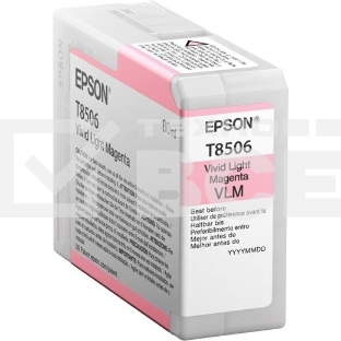 Картридж струйный EPSON T8506 светло-пурпурный (80 мл.) для SureColor SC-P800