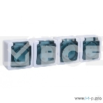 Розетка Iek ERMP42-K03-16-54-EC РСб24-3-ГПБд роз 4м с з/к о/у IP54 (дымчатый) ГЕРМЕС PLUS, фото2
