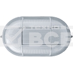 Светильник Navigator ЛОН NBL-O2-100-E27/WH 1х100Вт E27 IP54 (аналог НПБ 1202 бел. овал с решеткой 100Вт), фото 1