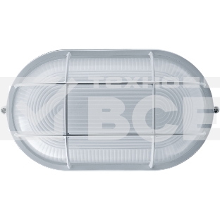 Светильник Navigator ЛОН NBL-O2-100-E27/WH 1х100Вт E27 IP54 (аналог НПБ 1202 бел. овал с решеткой 100Вт)