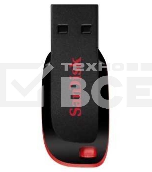 Флеш диск Sandisk 64Gb Cruzer Blade SDCZ50-064G-B35 USB2.0 черный/красный