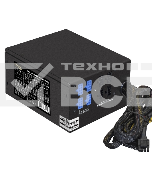 Серверный блок питания  700W ExeGate ServerPRO-700RADS (ATX, for 3U+ cases, APFC, КПД 80% (80 PLUS), 14cm fan, 24pin, 2(4+4)pin, PCIe, 5xSATA, 4xIDE, FDD, Cable Management, black)