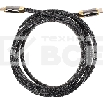 Кабель HDMI 19M/M,ver. 2.1, 8K@60 Hz 3m метал разъемы, нейлоновая оплетка Telecom <TCG300-3M>, фото5