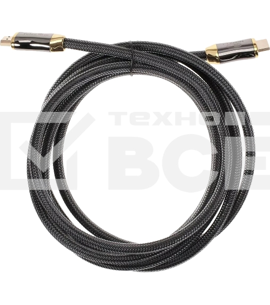 Кабель HDMI 19M/M,ver. 2.1, 8K@60 Hz 3m метал разъемы, нейлоновая оплетка Telecom <TCG300-3M>