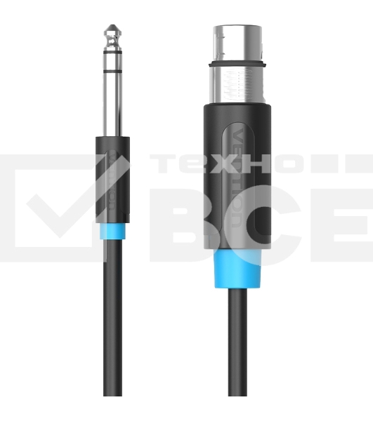 Кабель Vention аудио Jack 6.5 M/XLR F - 3м