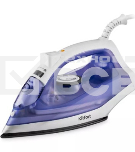 Утюг Kitfort KT-2603 1300Вт белый/фиолетовый
