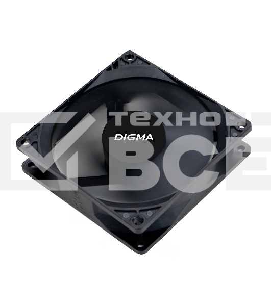 Вентилятор для корпуса Digma DFAN-90 черный, 90 мм, 1800 об/мин, 23 дБ, 3 pin