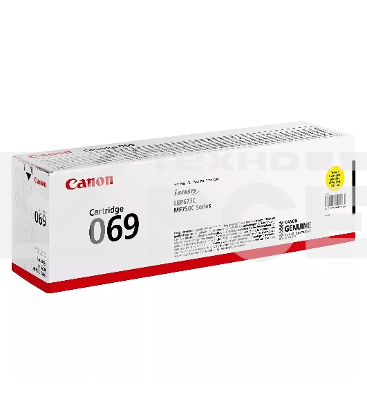 Картридж лазерный Canon 069Y (5091C002) желтый (2000 стр.) для Canon MF752Cdw/754Cdw, LBP673Cdw