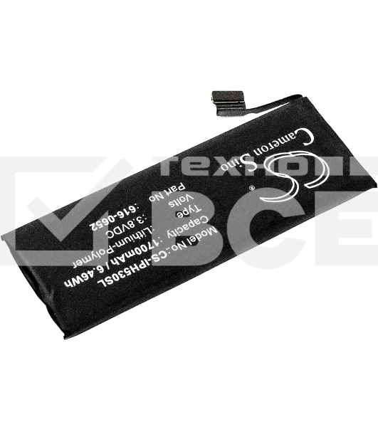 Аккумулятор CameronSino CS-IPH530SL для iPhone 5S 3.8V / 1700mAh / 6.46Wh