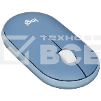 Мышь беспроводная Logitech Pebble M350 синий, 1000 dpi, радиоканал, Bluetooth, USB, кнопки - 3, фото11