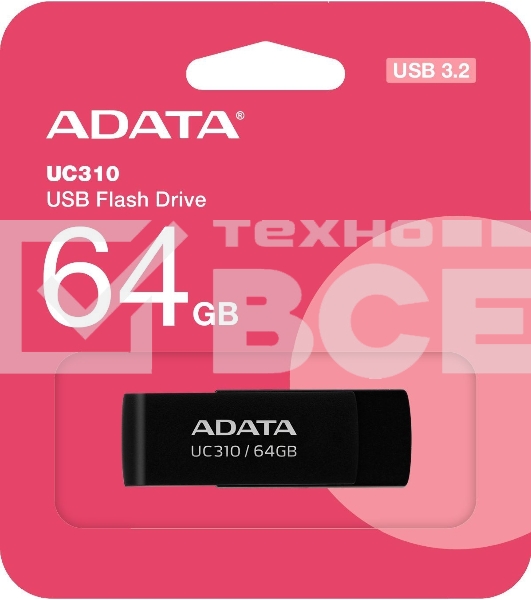 Флеш диск ADATA USB3 64GB UC310-64G-RBK