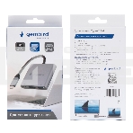 Док-станция Type-C Gembird UHB-D2, 3в1: USB3.1, Type-C PD100W, HDMI,  кабель 15см, алюминий, фото 1