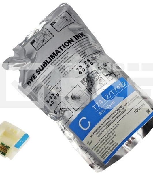 Картридж струйный Cactus CS-EPT7412 (T7412) голубой (1100 мл) для Epson SureColor SC-F6000/6200/7000