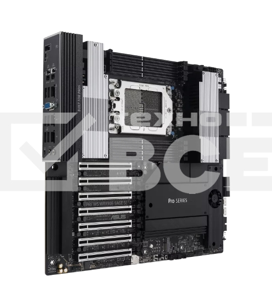 Материнская плата ASUS Pro WS WRX90E-SAGE SE, sTR5, AMD WRX90, 8xDDR5, 4xSATA, 4xM.2, 6xPCI-E 5.0 x16, 1xPCI-E 5.0 x8, 1xVGA, 2xMiniDP, 3x 10Gb LAN, 6xUSB-A 3.2 Gen 2, 1xUSB-A 2.0, 2xUSB-C USB4, 2x3.5 мм, 5.1, SSI EEB