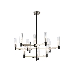Люстра Ambrella light LH55505/12 SN/BK/CL сатин никель/черный/прозрачный E14*12 max 40W D860*905, фото10