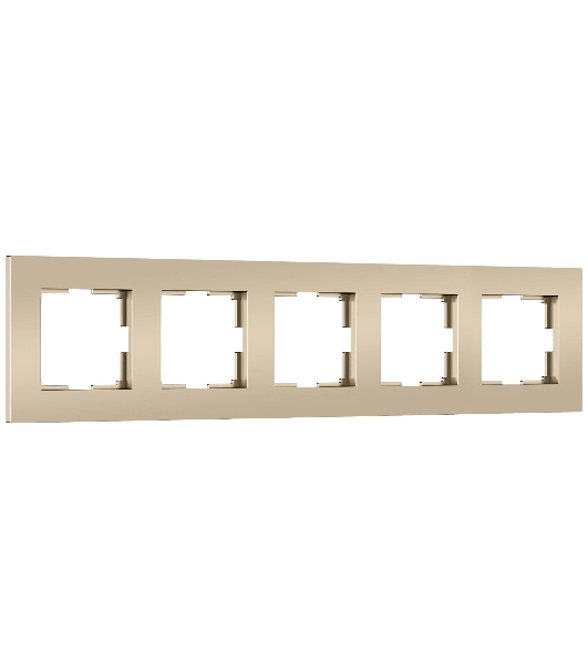 Рамка на 5 постов Slab (шампань софт) W0052911