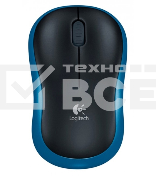 Мышь беспроводная Logitech M185 синий, 1000 dpi, радиоканал, USB, кнопки - 3