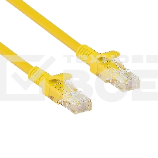 Патч-корд Exegate UTP-RJ45-RJ45-C6-0,5M-YL, UTP, cat.6, 0,5м, желтый