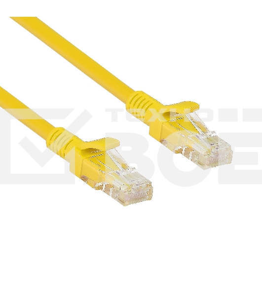 Патч-корд Exegate UTP-RJ45-RJ45-C6-0,5M-YL, UTP, cat.6, 0,5м, желтый
