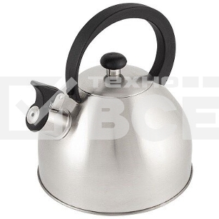 Чайник для плиты MALLONY из нерж стали со свистком ''Opera'' (матовый) 2,5 л