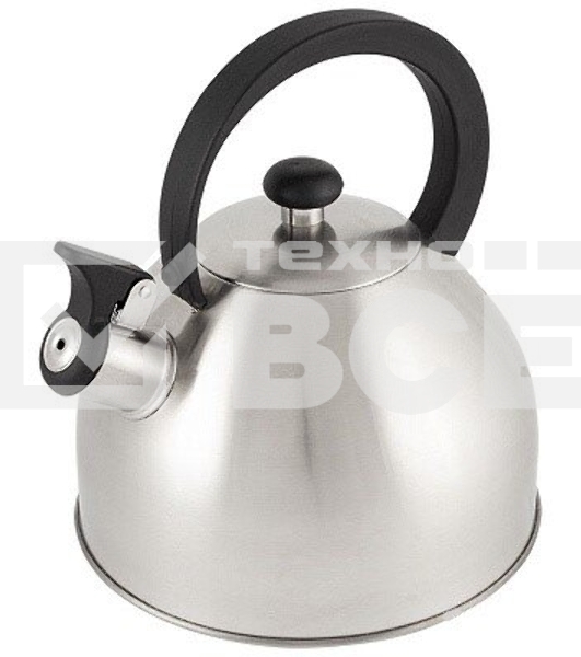 Чайник для плиты MALLONY из нерж стали со свистком ''Opera'' (матовый) 2,5 л