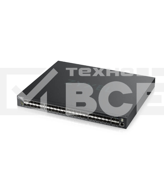 Коммутатор ZYXELXGS4600-52F AC L3 Managed Switch, 48 port Gig SFP, 4 dual pers. and 4x 10G SFP+, stackable, dual PSU AC