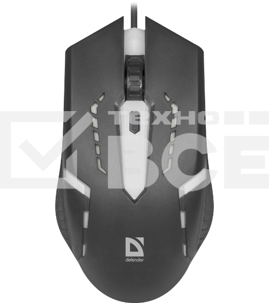 Мышь проводная Defender Hit MB-601 черный, 1200 dpi, USB, кнопки - 4