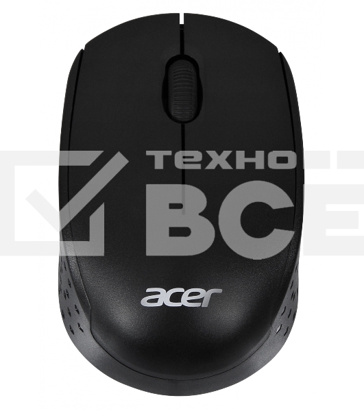 Мышь беспроводная Acer OMR020 черный, 1200 dpi, радиоканал, USB, кнопки - 3