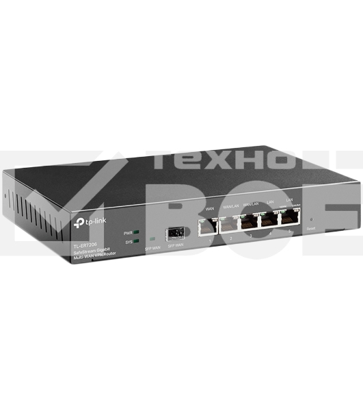 Маршрутизатор TP-Link Gigabit multi-WAN VPN router, 1 Gb SFP WAN,1 Gb RJ-45 WAN, 2 Gb WAN/LAN, 2 Gb fixed LAN ports
