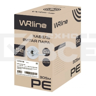 Кабель информационный WRline WR-UTP-4P-C5E-PE-BK кат.5E U/UTP 4X2X24AWG PE внешний 305м черный
