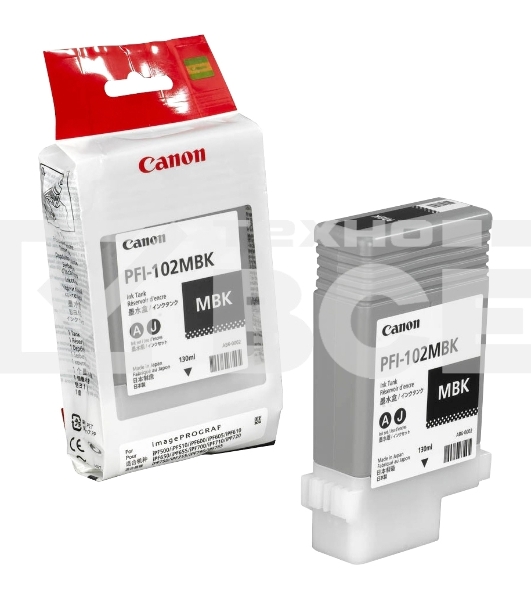 Картридж струйный Canon PFI-102MBk (0894B001) матовый черный, 130 мл., для iPF500/600/700