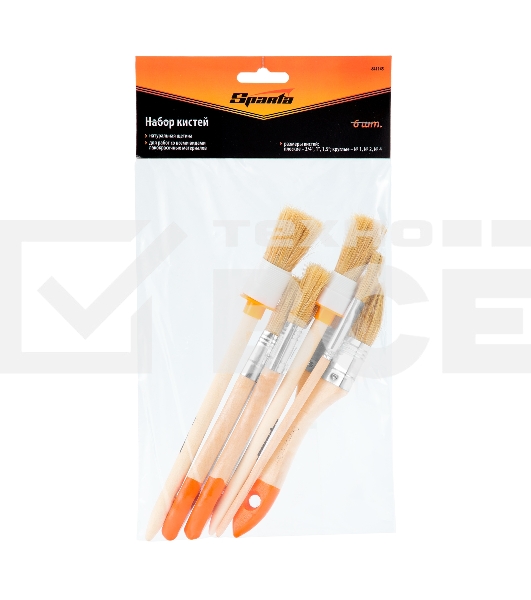 Набор кистей Sparta 6 шт.(плоские 3/4