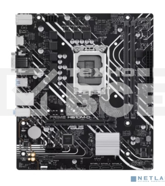 Материнская плата ASUS PRIME H610M-D, LGA 1700, Intel H610, 2xDDR5, 4xSATA, 1xM.2, 1xPCIe 4.0 x16, 1x1Gb LAN, 2xUSB-A 3.2 Gen 1, 4xUSB-A 2.0, 1xHDMI, 1xVGA, 3x3.5 мм, 1xRS-232, 7.1, mATX