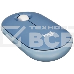 Мышь беспроводная Logitech Pebble M350 синий, 1000 dpi, радиоканал, Bluetooth, USB, кнопки - 3, фото10