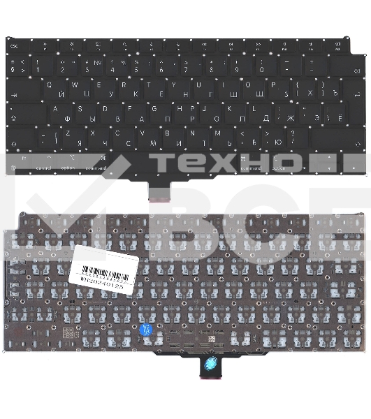 Клавиатура для ноутбука Apple MacBook Air 13 Retina M1 A2337 Late 2020 большой Enter черная