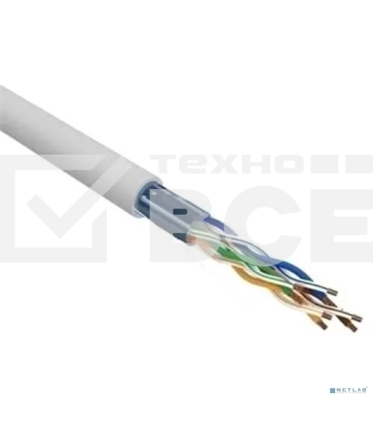 Кабель витая пара F/UTP, CAT 5e, PVC, 4х2х0,52 мм, 24AWG, INDOOR, SOLID, серый, 305 м Rexant PRO