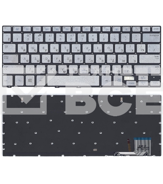 Клавиатура для ноутбука Samsung 740U3E NP740U3E серебристая