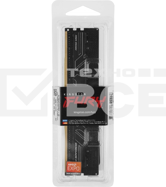 Оперативная память Kingston Fury Renegade Pro, DDR5, 16GB (1x16GB), 6400MHz, CL32, ECC, RDIMM