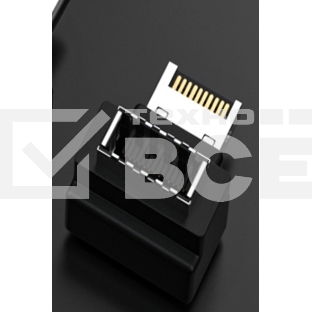 Переходник USB Type E мама-папа угловой