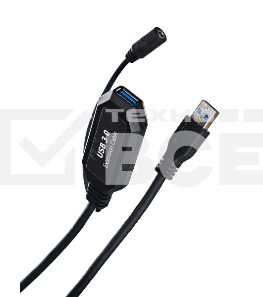 Кабель-адаптер USB3.0-repeater, удлинительный активный <Am-->Af> 5м VCOM