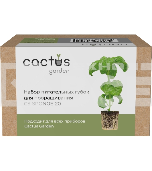 Набор питательных губок Cactus CS-SPONGE-20 для проращивания (упак.:20шт) коробка